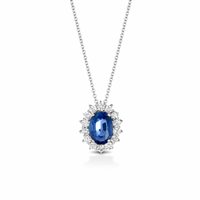 Collana Lelune Donna LELUNE DIAMONDS in Oro bianco Zaffiro 0.21 Ct LDPLZB21009 - LDPLZB21009
